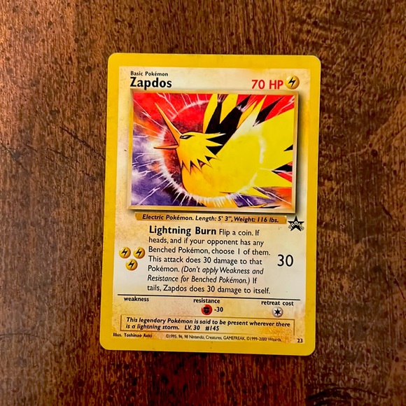 1995 zapdos promo pokemon card value Set of 3 Legendary Birds Promos Sealed 21 Moltres, 22 Articuno & 23 Za – PokemonCardShop Captured in a crystal Zapdos ex - 049 -
